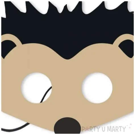 dodatek do stroju na dzien jeza urodziny maska papierowa jezyk czarna