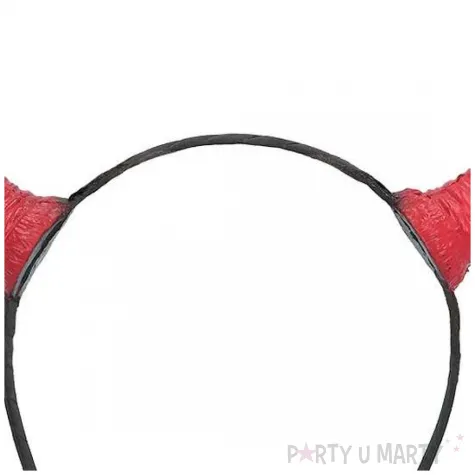 dodatek do stroju na halloweem opaska na glowe rogi diabla czerwone cosplay