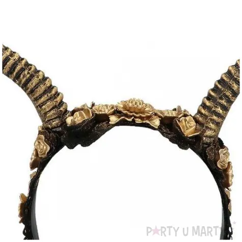 dodatek do stroju na halloweem opaska na glowe rogi diabla zlote cosplay