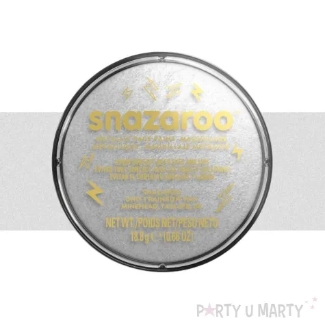 dodatek do stroju na halloween karnawal farba do twarzy i ciala szara metaliczna 18 ml