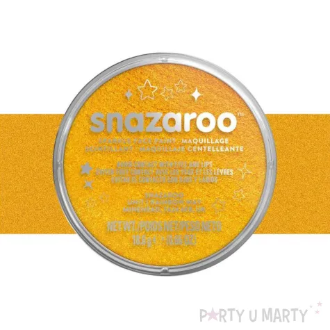 dodatek do stroju na halloween karnawal farba do twarzy i ciala zolta blyszczaca 18 ml