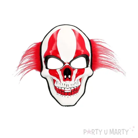 dodatek do stroju na halloween karnawal maska klaun morderca kosciotrup