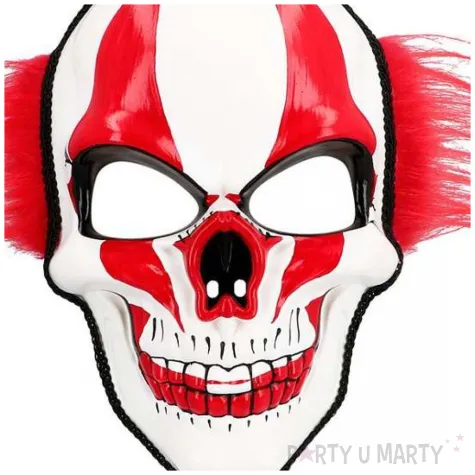 dodatek do stroju na halloween karnawal maska klaun morderca kosciotrup