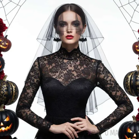 dodatek do stroju na halloween kolczyki akrylowe nietoperze czarne wampirzyca 2 szt