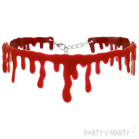 dodatek do stroju na halloween krwawy choker podciete gardlo zombie wampir sesja zdjeciowa