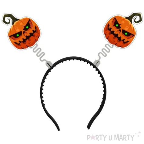 dodatek do stroju na halloween opaska do wlosow dynia ze swiecacymi oczami