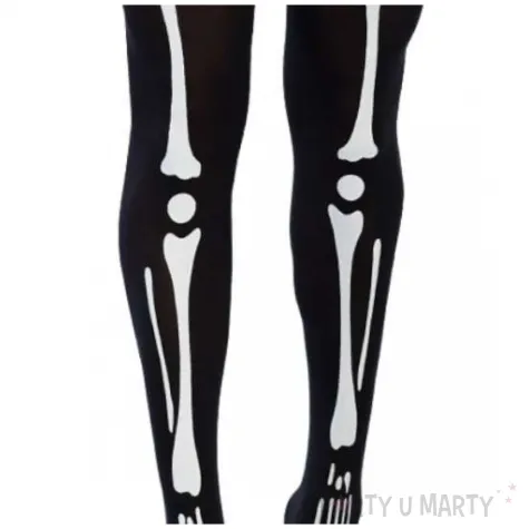 dodatek do stroju na halloween ponczochy zakolanowki kosciotrup szkielet dia de los muertos