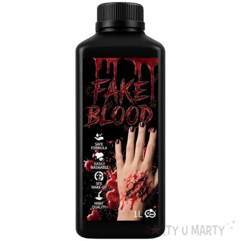 dodatek do stroju na halloween sztuczna krew do makijazu wampir zombie rany wampirzyca 1000 ml