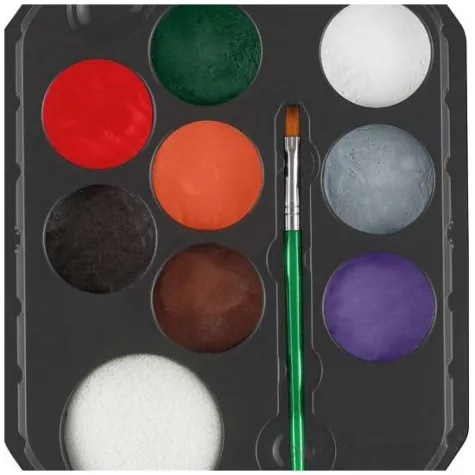 dodatek do stroju na halloween zestaw do makijazu farbki do twarzy i ciala make up 8 kolorow