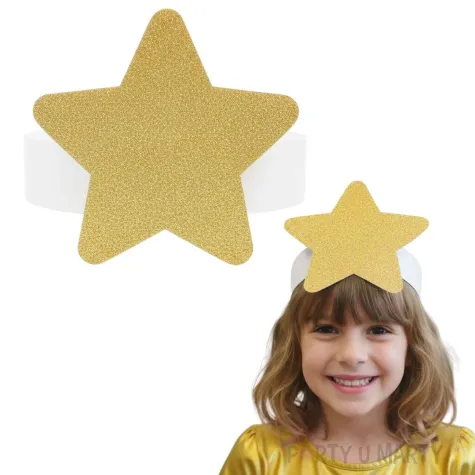 dodatek do stroju na jaselka bal przebierancow gwiazdka zlota brokatowa