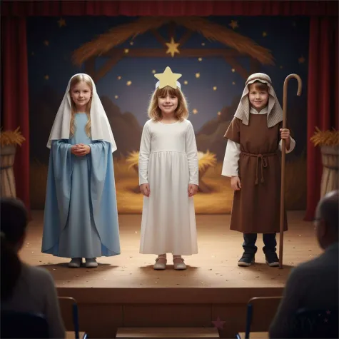 dodatek do stroju na jaselka bal przebierancow gwiazdka zlota brokatowa