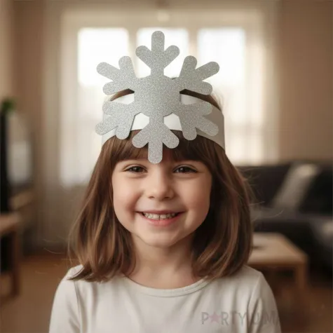 dodatek do stroju na jaselka bal przebierancow sniezynka srebrna brokatowa