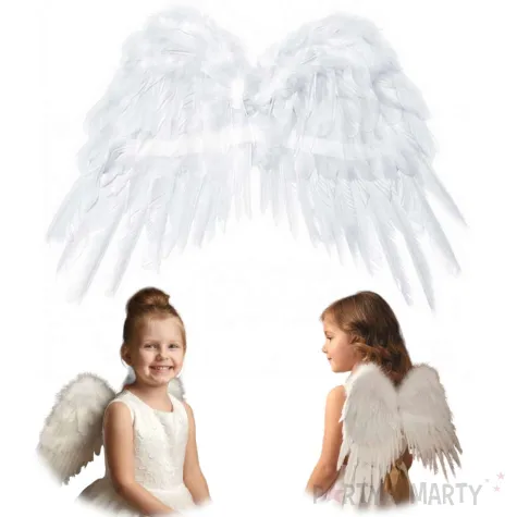 dodatek do stroju na jaselka boze narodzenie swieta skrzydla aniol biale 50x35 cm