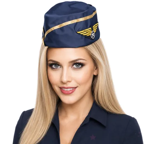 dodatek do stroju na karnawal czapka stewardessa do munduru hostessa
