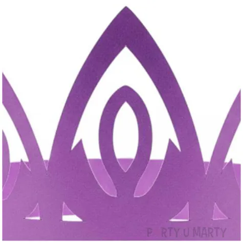 dodatek do stroju na karnawal papierowa opaska na glowe tiara diadem ksiezniczki fioletowa 3 s