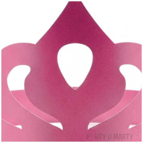 dodatek do stroju na karnawal papierowa opaska na glowe tiara diadem ksiezniczki rozowa 3 szt