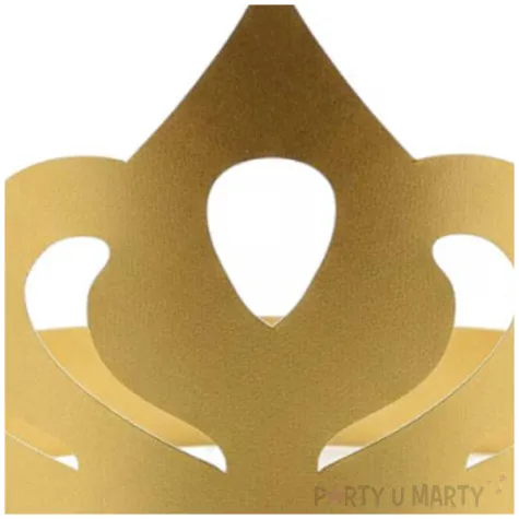 dodatek do stroju na karnawal papierowa opaska na glowe tiara diadem ksiezniczki zlota 3 szt