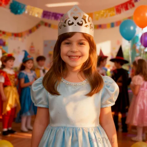 dodatek do stroju na karnawal papierowa opaska na glowe tiara ksiezniczki serce srebrna 3 sz