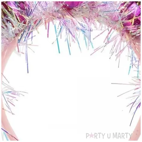 dodatek do stroju na urodziny w klimacie disco sylwestra retro opaska kule dyskotekowae rozowa