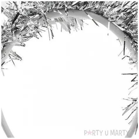 dodatek do stroju na urodziny w klimacie disco sylwestra retro opaska kule dyskotekowaesrebrna