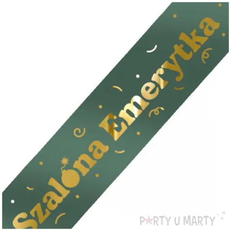 dodatek do stroju szarfa szalona emerytka zielona butelkowa 160 cm