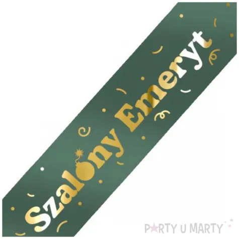 dodatek do stroju szarfa szalony emeryt zielona butelkowa 160 cm