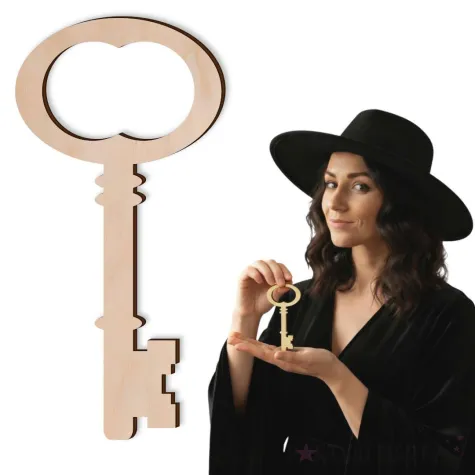 dodatek do zabawy na andrzejki klucz do lania wosku wrozby andrzejkowe drewniany 10 cm