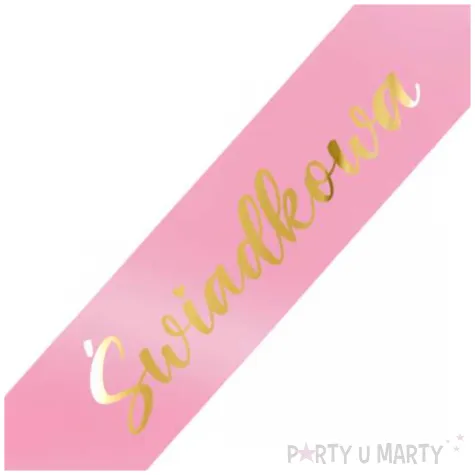 dodatek dp stroju na wieczor panienski szarfa swiadkowa bride rozowo zlota 160 cm