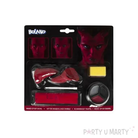 dodatki do stroju na halloween farbki do twarzy diabel makijaz make up diablica demon rogi