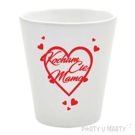 doniczka dzien matki kocham cie mamo bialy 10 cm