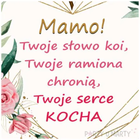 drewniana figurka serce z podstawka rozowe kwiaty i liscie prezent na dzien matki 15x13 cm