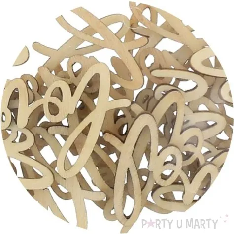 drewniane konfetti love godan 18 szt