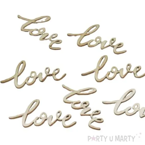 drewniane konfetti love godan 25 szt