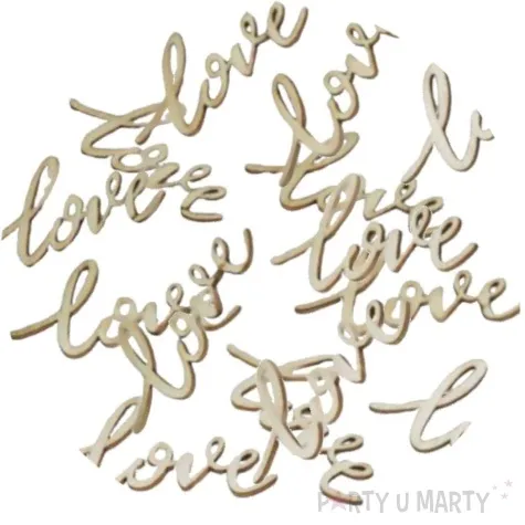 drewniane konfetti love godan 25 szt