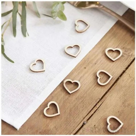 drewniane konfetti serca godan 25 szt