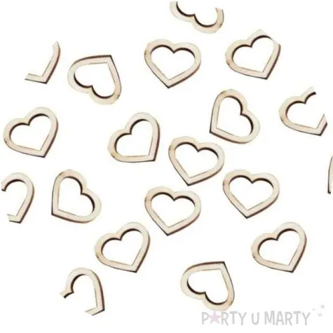drewniane konfetti serca godan 25 szt
