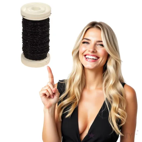 drucik florystyczny karbowany czarny czakos 0 35 mm 100 m