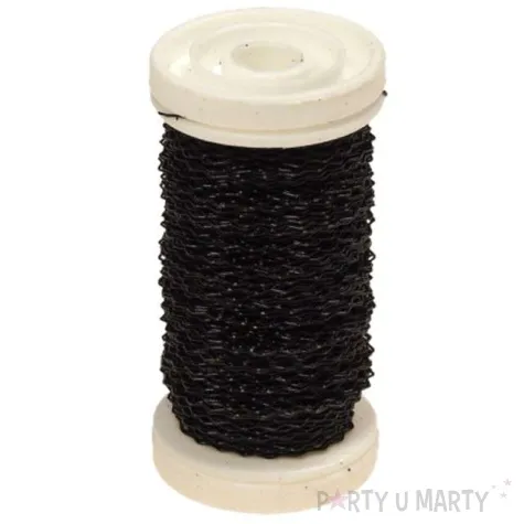 drucik florystyczny karbowany czarny czakos 0 35 mm 100 m