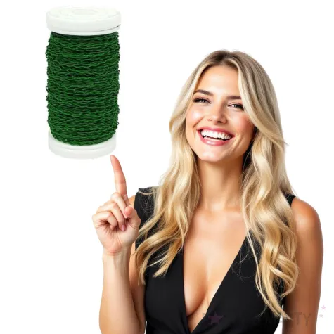 drucik florystyczny karbowany zielony czakos 0 35 mm 100 m