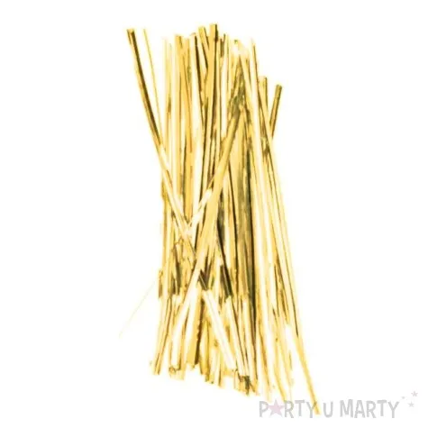 druciki kreatywne w plastiku zlote brewis 18 cm 50 szt