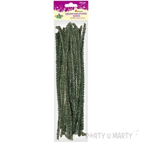 druciki kreatywne wycior choinka zielony titanum 30 cm 30 szt