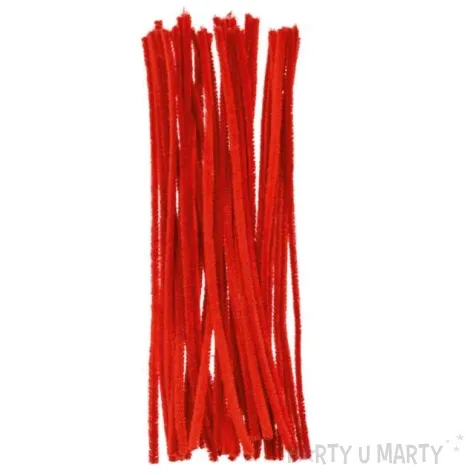 druciki kreatywne wyciory czerwone brewis 30 cm 40 szt