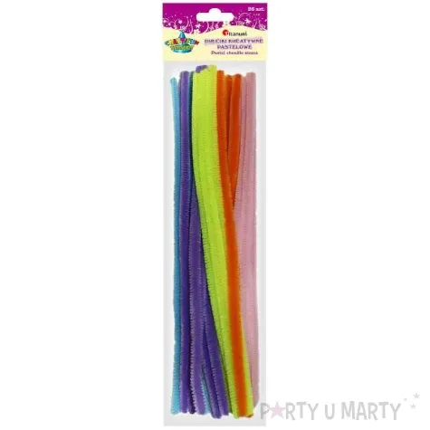 druciki kreatywne wyciory mix teczowy titanum 30 cm 25 szt