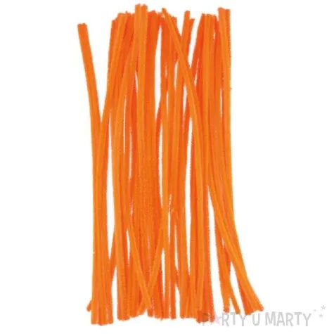 druciki kreatywne wyciory neonowe pomaranczowe brewis 30 cm 40 szt