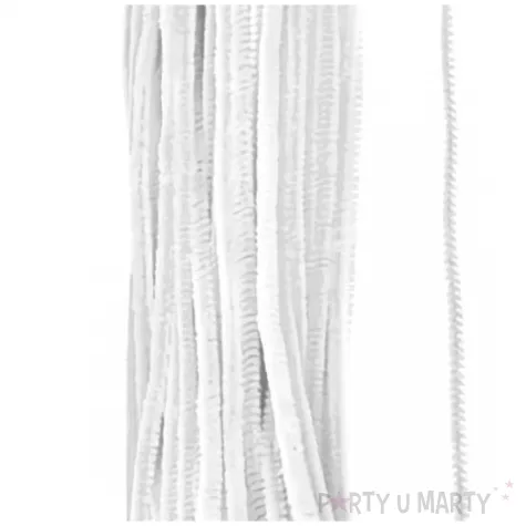 druciki kreatywne wyciory pluszowe bialy stoklasa 30 cm 20 szt