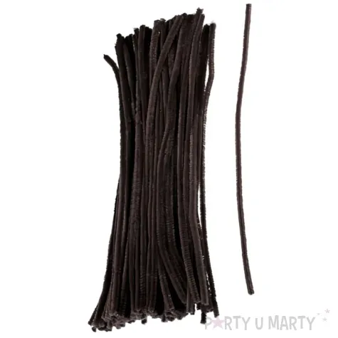 druciki kreatywne wyciory pluszowe czarny brewis 30 cm 20 szt