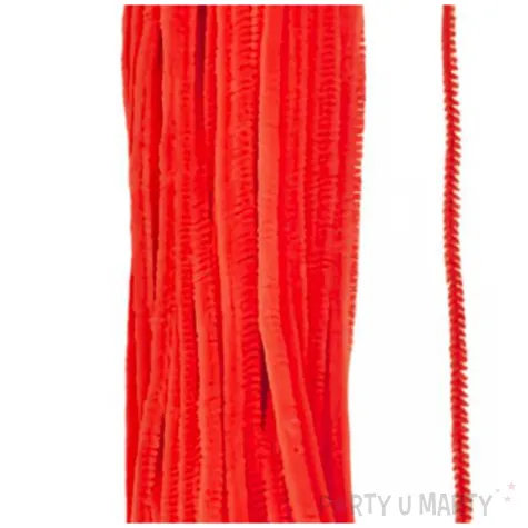 druciki kreatywne wyciory pluszowe czerwony brewis 30 cm 20 szt