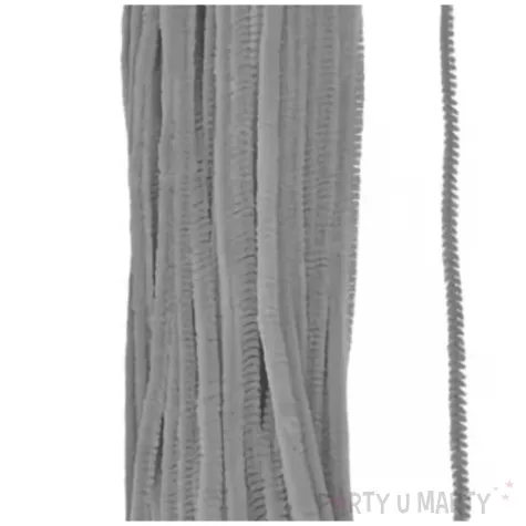 druciki kreatywne wyciory pluszowe szary brewis 30 cm 20 szt