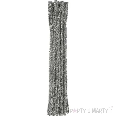 druciki kreatywne wyciory srebrne titanum 30 cm 30 szt