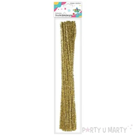 druciki kreatywne wyciory zlote titanum 30 cm 30 szt